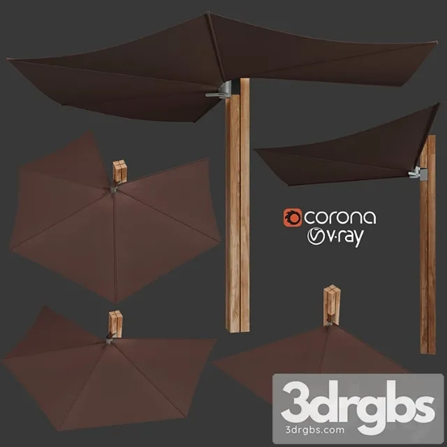 Wall Mounted Garden Umbrella 3D Model Download