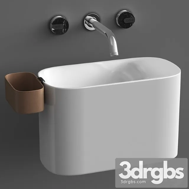 Wall mounted korakril ptit handrinse basin & graff mod plus faucet