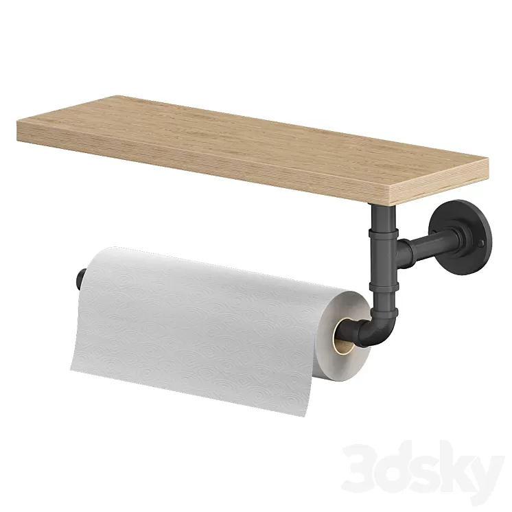Wall Mounted Paper Towel Holder 3D Model Free Download