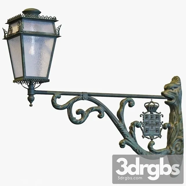 Wall Mounted Street Lamp 3D Model Download