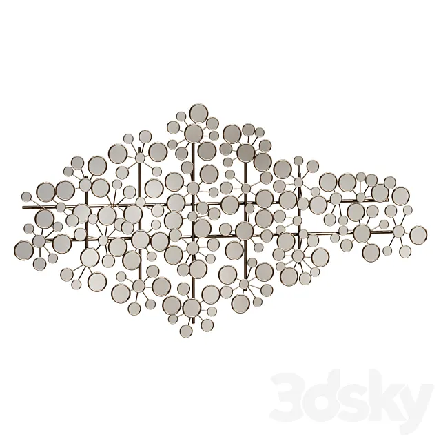 Wall Mural Oblishen Mirrored Metal Wall Sculpture Wall Decor 3D Model Wall Mural Oblishen Mirrored Metal Wall Sculpture Wall Decor 3D Model