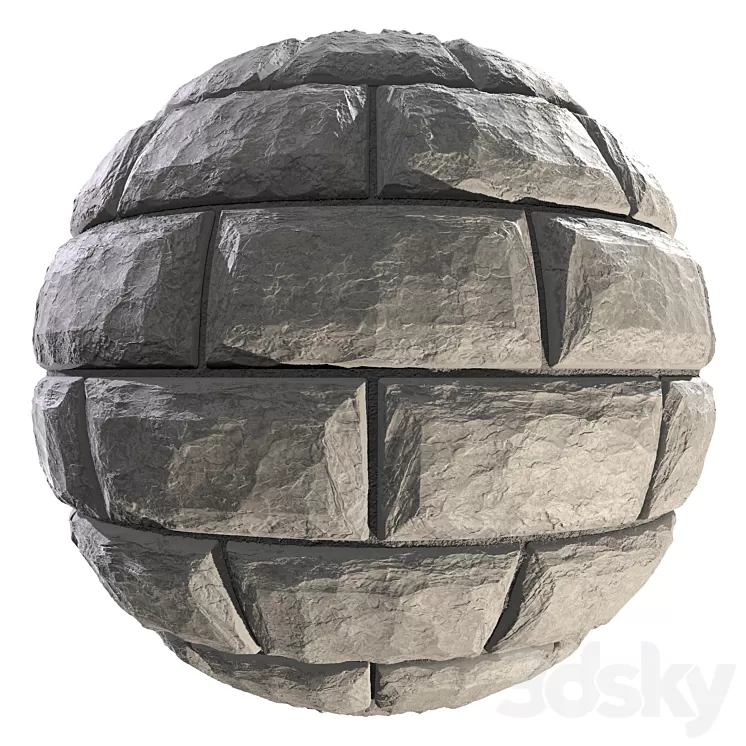 Wall of white wild stone material 3D Model Free Download Wall of white wild stone material 3D Model Free Download