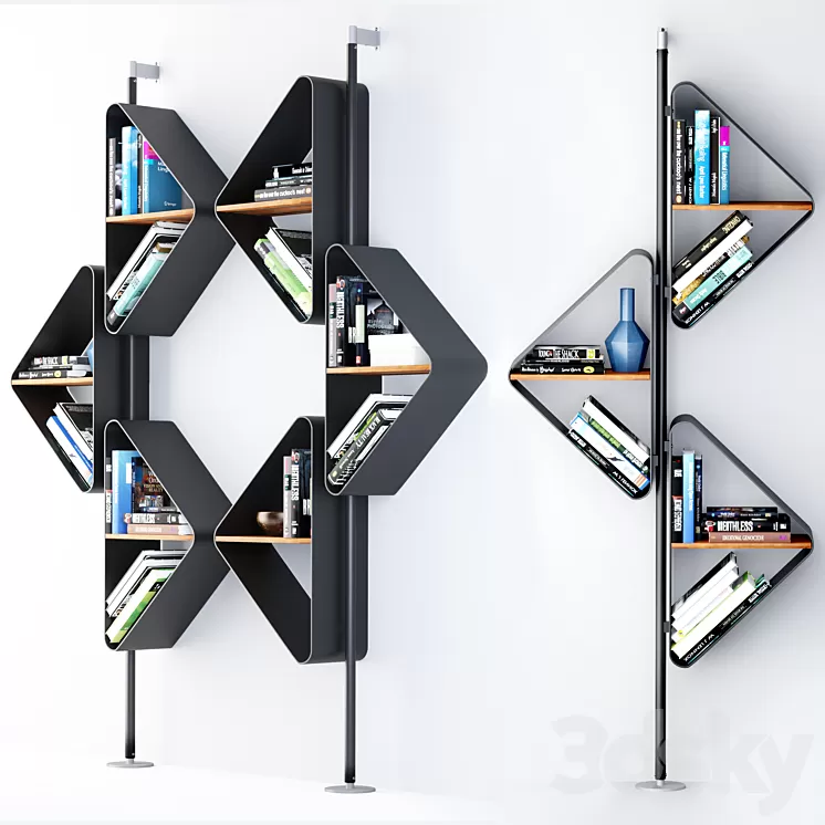Wall- or ceiling-hanging bookcase from Cattelan 3D Model Wall- or ceiling-hanging bookcase from Cattelan 3D Model