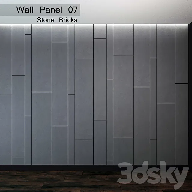 Wall Panel 07. Stone Bricks 3DModel Wall Panel 07. Stone Bricks 3DModel