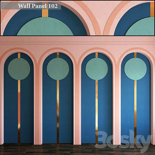 Wall panel 102 3D Model