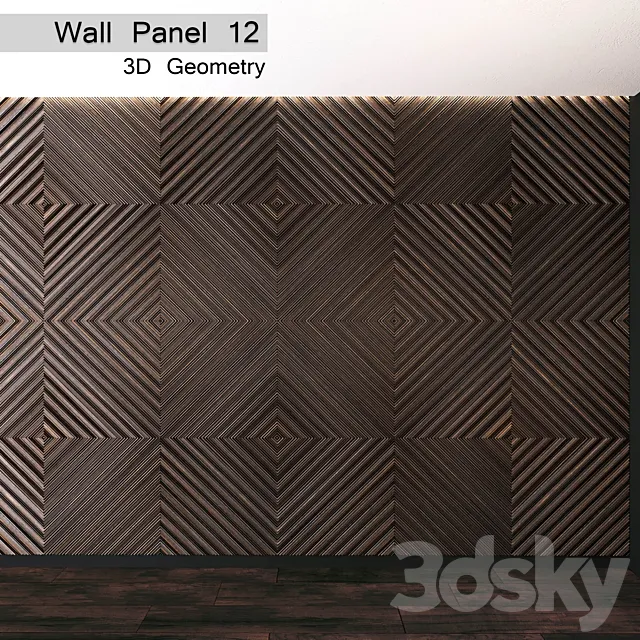 Wall Panel 12. 3D Geometry 3D Model