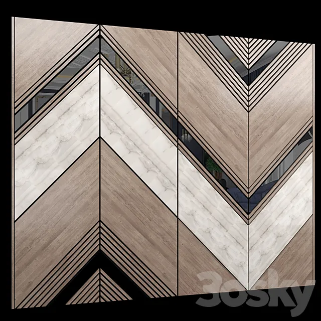 Wall panel 3D Model Wall panel 3D Model