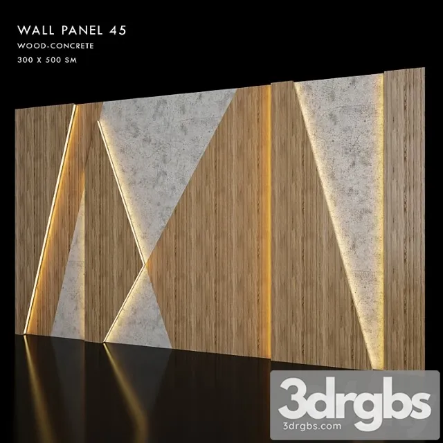 Wall panel 45 3D Model Download