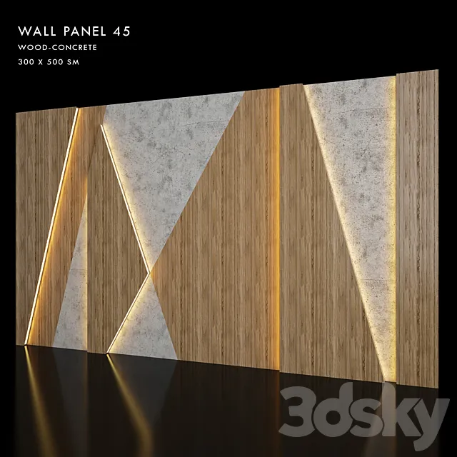Wall Panel 45 3DModel