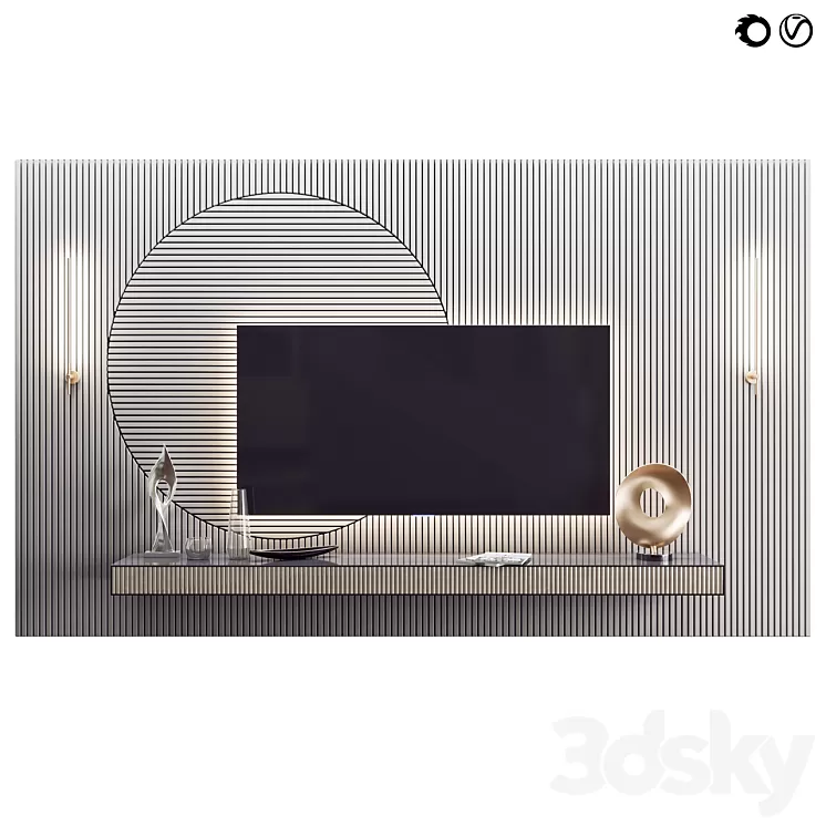 Wall panel and decor 61 3D Model Free Download