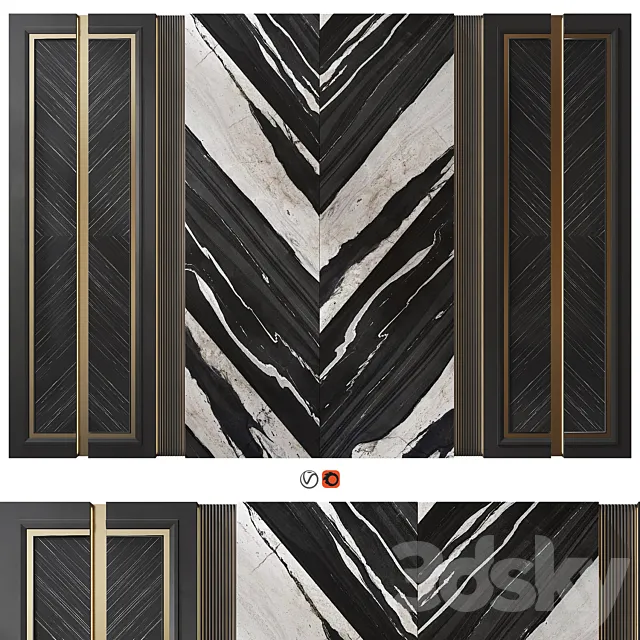 Wall Panel Decor 118 3D Model