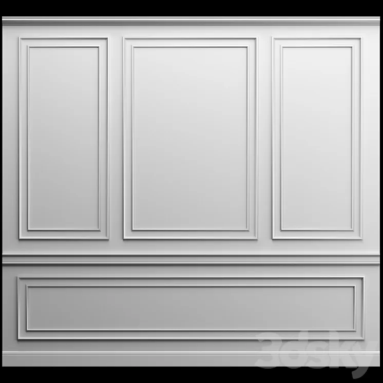 Wall panel – gypsum stucco 3D Model Wall panel – gypsum stucco 3D Model