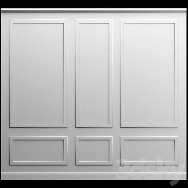 Wall panel – gypsum stucco 3D Model Wall panel – gypsum stucco 3D Model