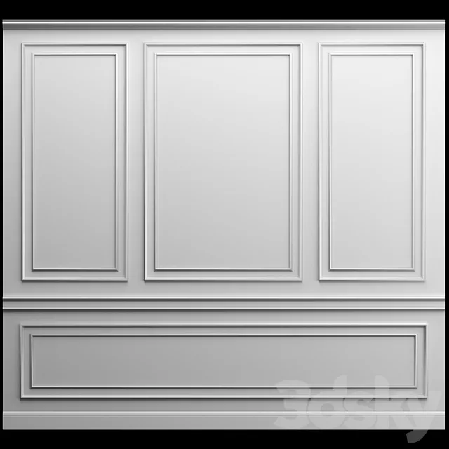 Wall panel – gypsum stucco 3DModel Wall panel – gypsum stucco 3DModel