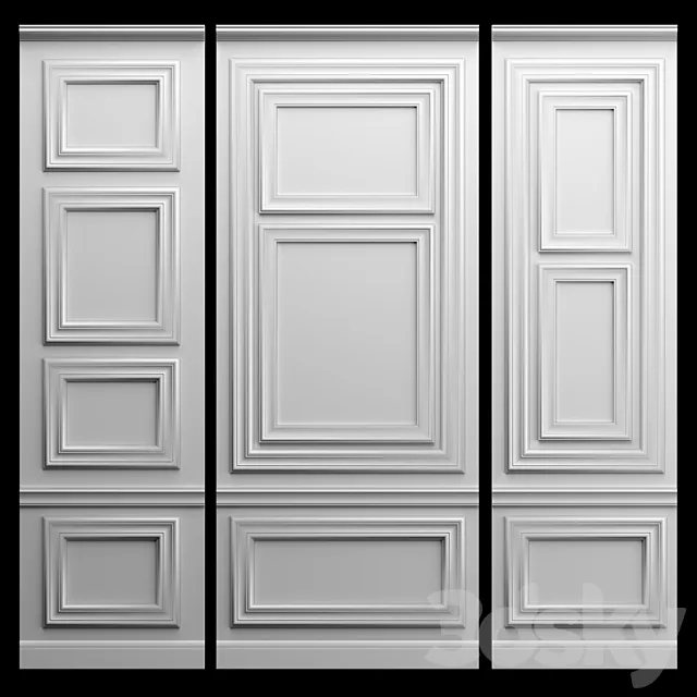 Wall panel – gypsum stucco 3DModel Wall panel – gypsum stucco 3DModel