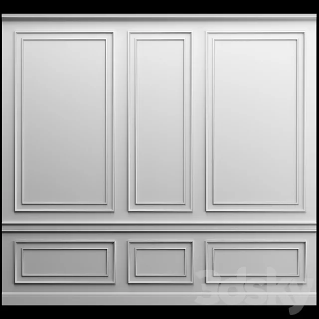Wall panel – gypsum stucco 3DModel Wall panel – gypsum stucco 3DModel