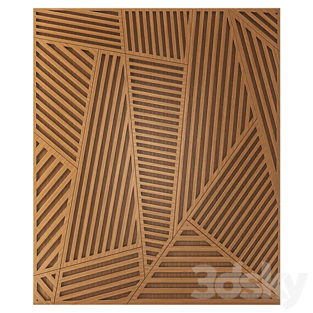 Wall panel made of components 3D Model Wall panel made of components 3D Model