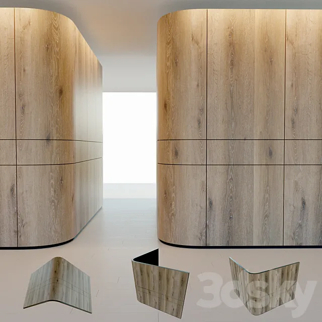 Wall panel made of wood. Decorative wall.2 3D Model Wall panel made of wood. Decorative wall.2 3D Model