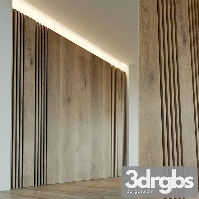 Wall panel made of wood. decorative wall. 28 3D Model Download