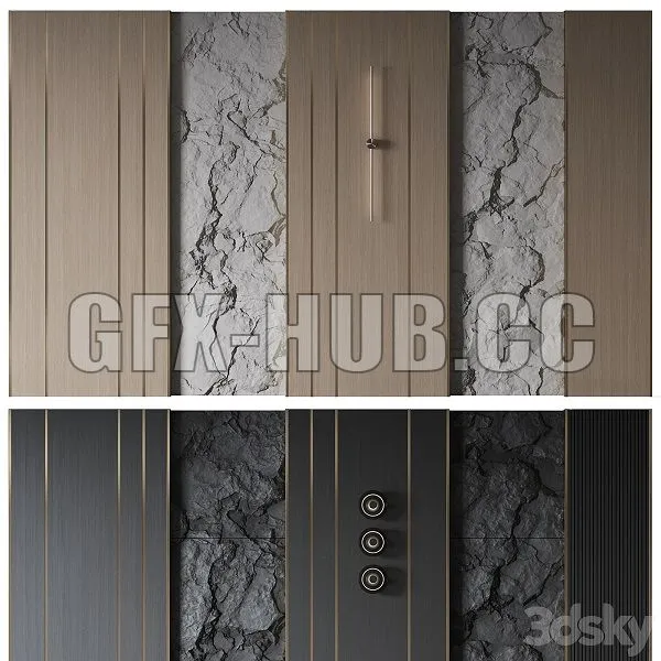 Wall Panel N10 3D Model Wall Panel N10 3D Model