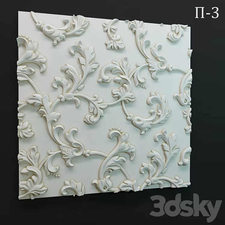 Wall panel P-3 3D Model Wall panel P-3 3D Model