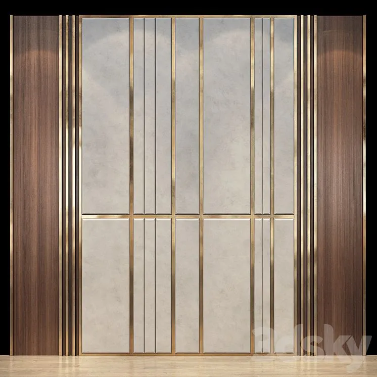 Wall Panel set 42 3D Model Wall Panel set 42 3D Model