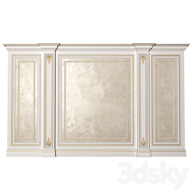 Wall paneling Decorative plaster 3D Model