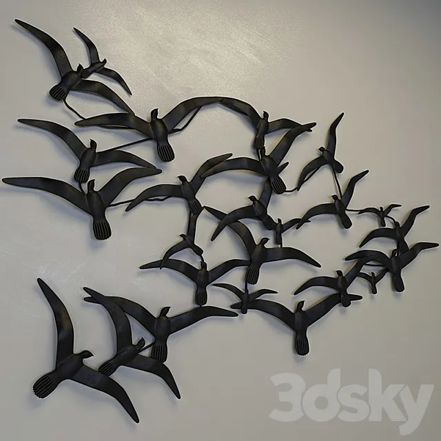 Wall panels “Birds in flight” 3D Model Wall panels “Birds in flight” 3D Model