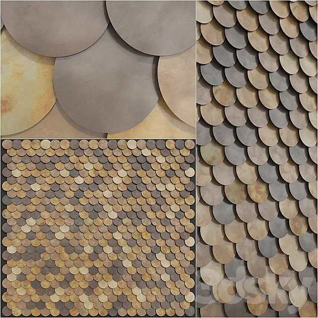 Wall panels Circle wall – De Castelli 3D Model