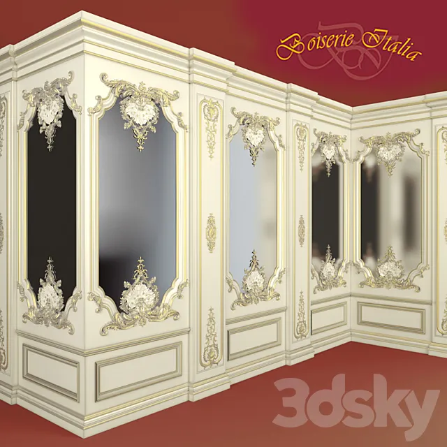 Wall panels factory Boiserie Italia 3DModel Wall panels factory Boiserie Italia 3DModel