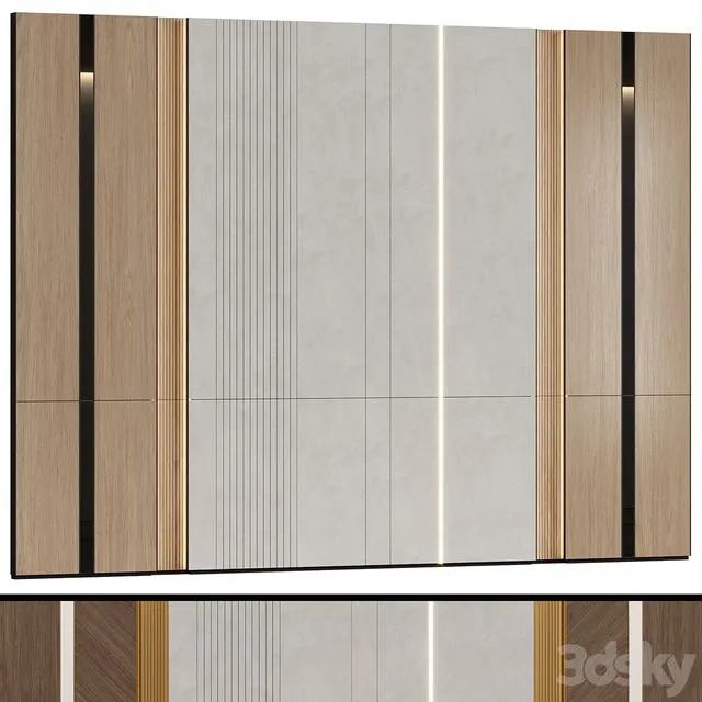 Wall panels in a modern minimalist style 4 3D Model Wall panels in a modern minimalist style 4 3D Model