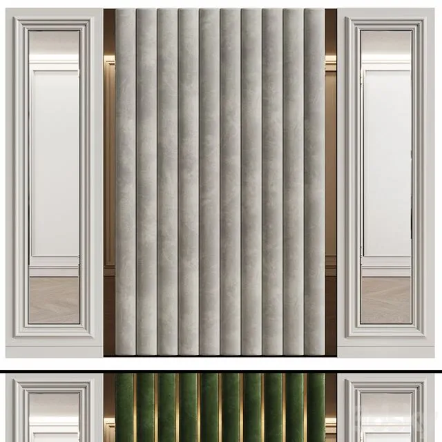 Wall panels in modern classic style 9 3D Model