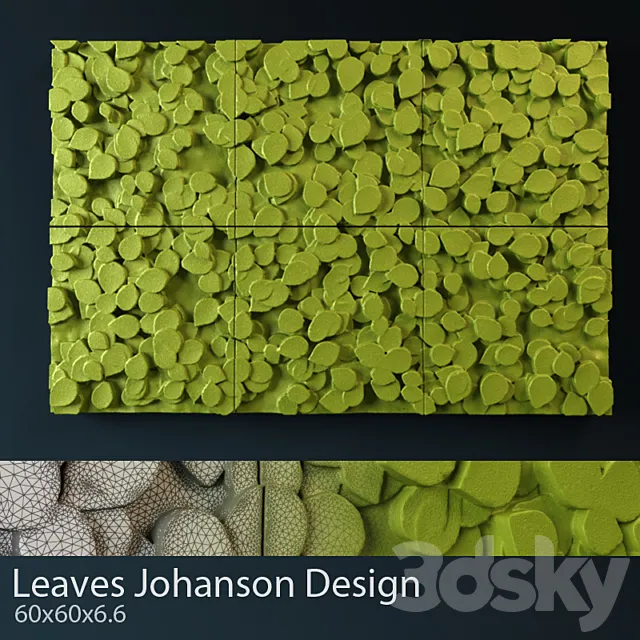 wall panels Leaves Johanson Design 3D Model wall panels Leaves Johanson Design 3D Model