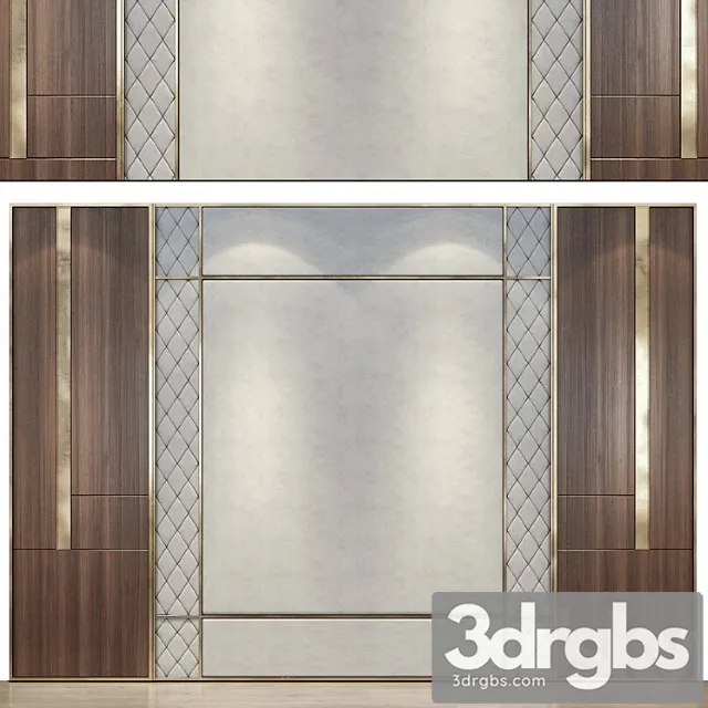 Wall Panels Set 143 3D Model Download