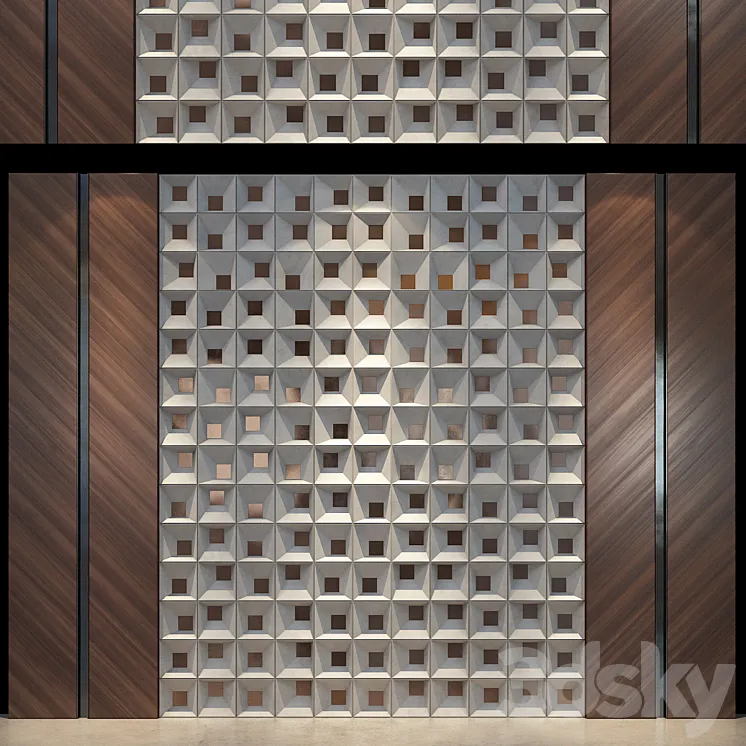 wall panels | set 152 3D Model Free Download