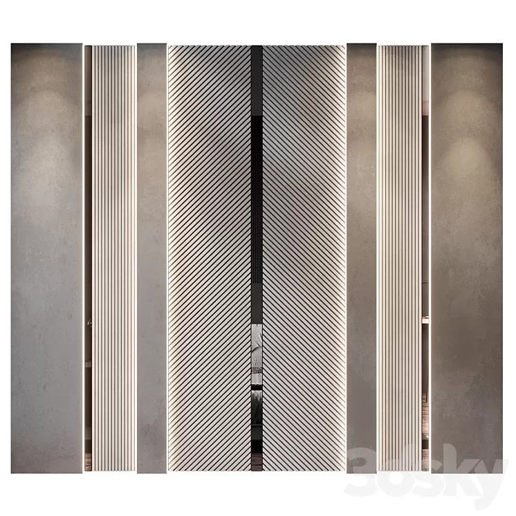 wall panels | set 196 3D Model Free Download