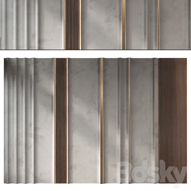 wall panels | set 298 3D Model