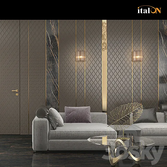 Wall panels. “Wave” decor (small). 3D Model Wall panels. “Wave” decor (small). 3D Model