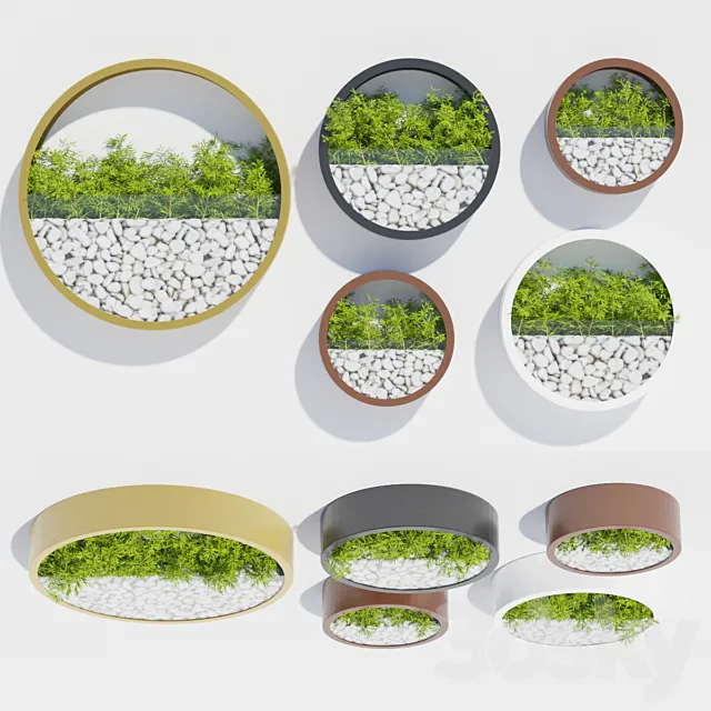 Wall planters one 3D Model Wall planters one 3D Model
