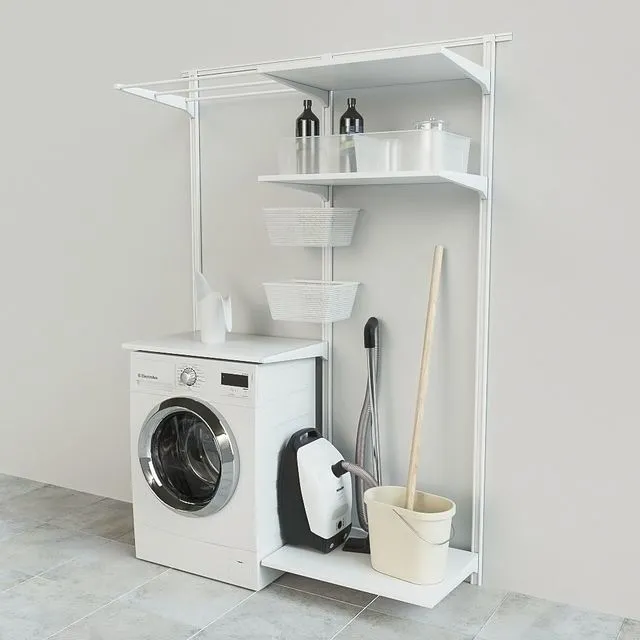 Wall rail shelves dryer Algot ikea BOAXEL 3D Model