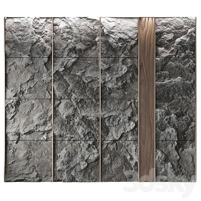 Wall rock panel 3DModel