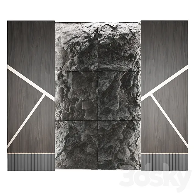 Wall rock panel ?4 3DModel Wall rock panel ?4 3DModel