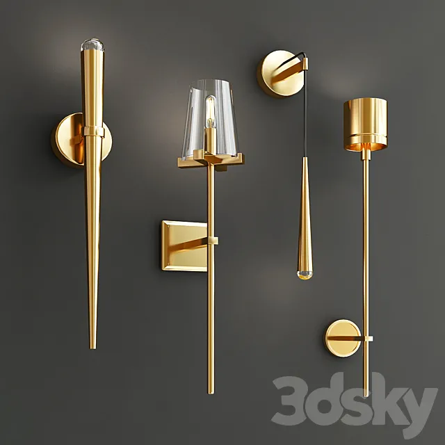 wall sconce collection 3D Model