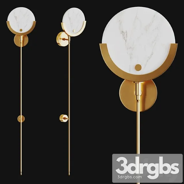 Wall sconce irving made of metal and glass by desondo 3D Model Download