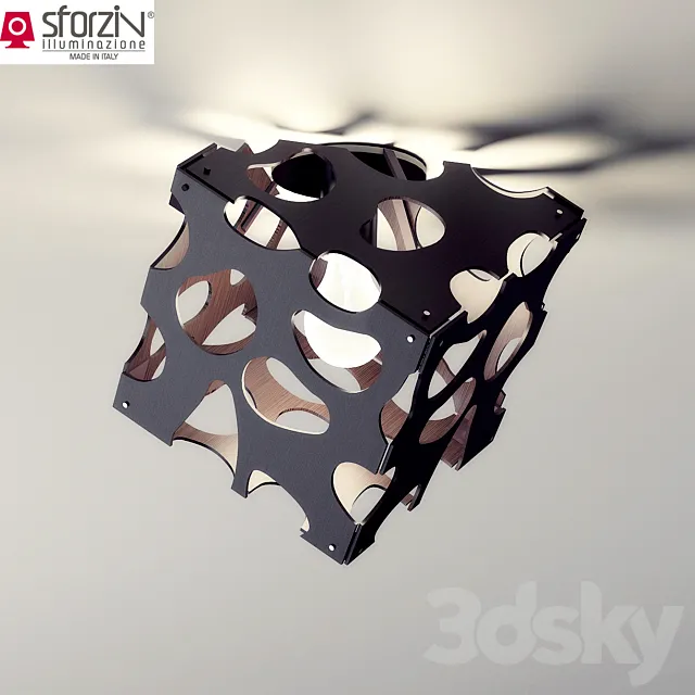 Wall sconces Cubo legno 1452.10 3D Model Wall sconces Cubo legno 1452.10 3D Model