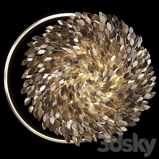 Wall sculpture Artetfloritude with lighting 3D Model