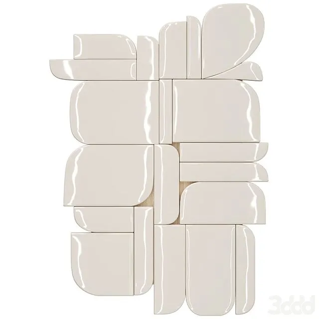 Wall sculpture by Eline Baas 01 3D Model Wall sculpture by Eline Baas 01 3D Model