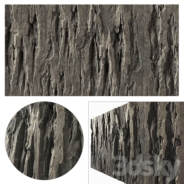 Wall stone slab rock mono n1 _ 3DModel Wall stone slab rock mono n1 _ 3DModel