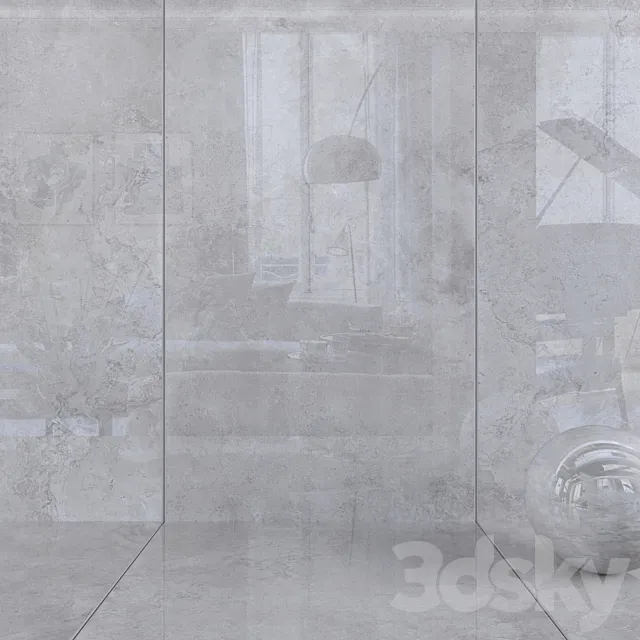 Wall tiles 197 Gray 3D Model