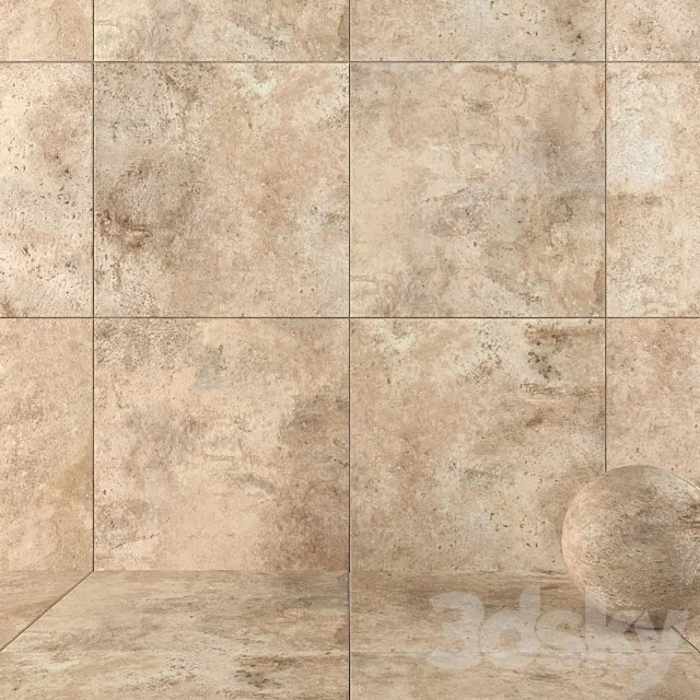 Wall tiles 347 Aix Beige 3D Model